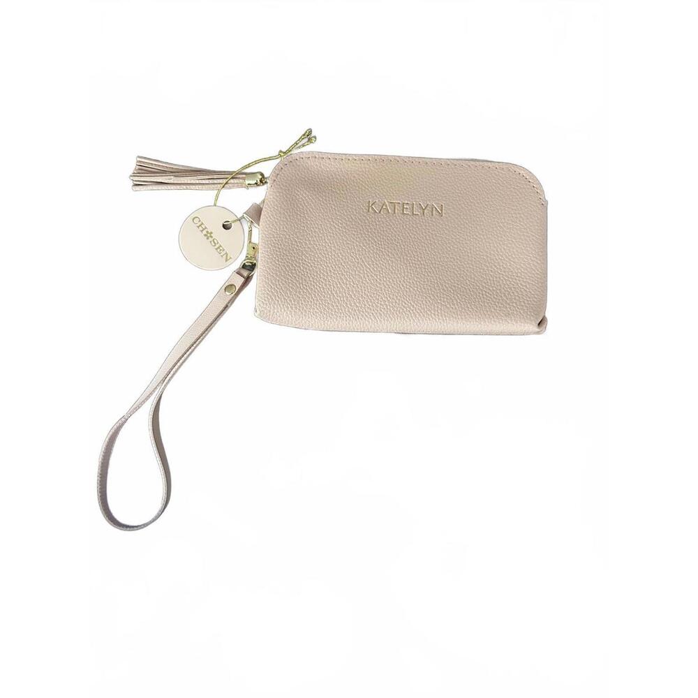 Chosen Mulberry Studio "Katelyn" Pink/Gold Wristlet